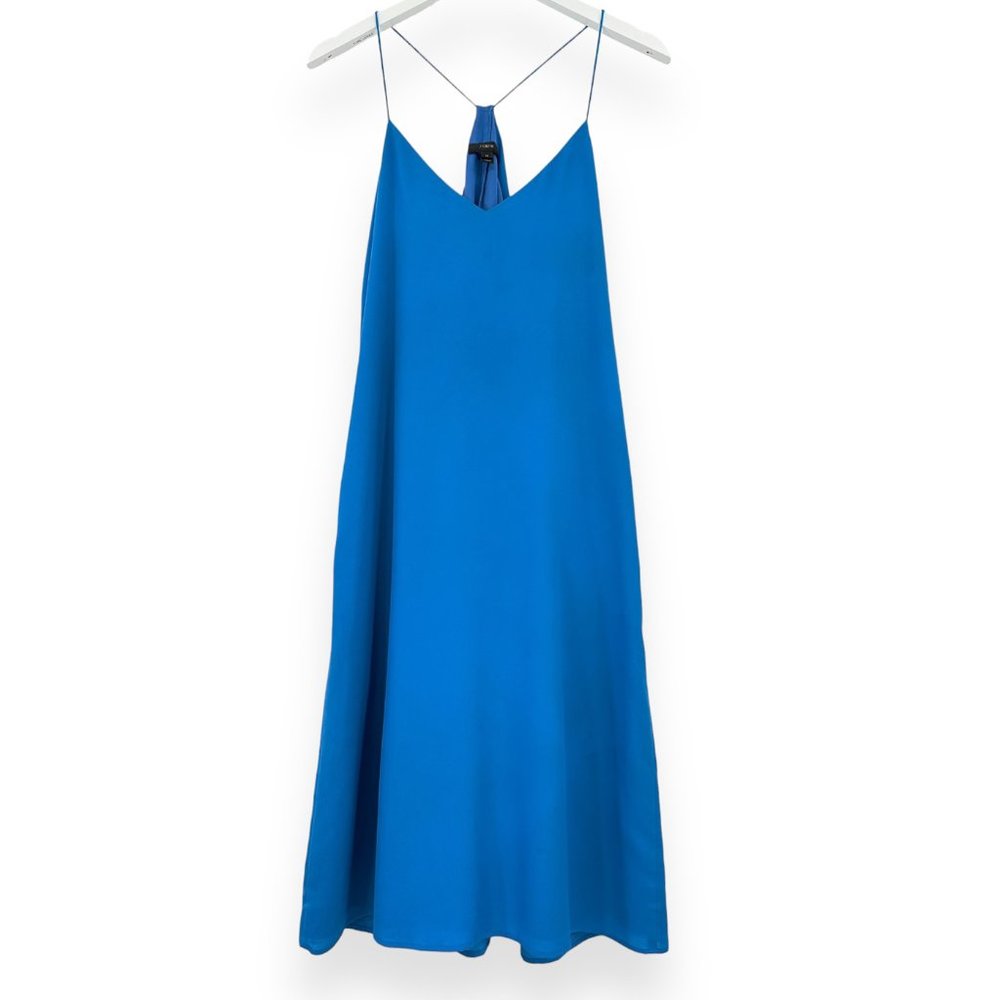 J. Crew Cobalt Blue Slip Midi Dress